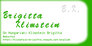 brigitta klimstein business card